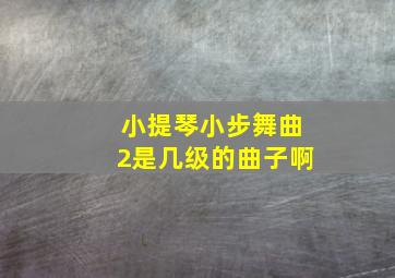 小提琴小步舞曲2是几级的曲子啊