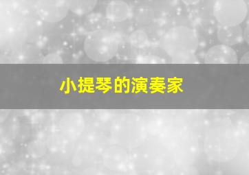 小提琴的演奏家