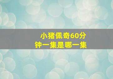 小猪佩奇60分钟一集是哪一集