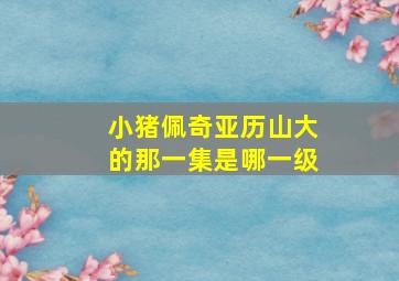 小猪佩奇亚历山大的那一集是哪一级