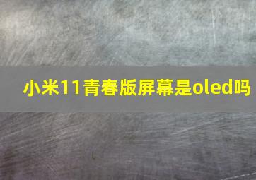 小米11青春版屏幕是oled吗