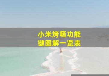 小米烤箱功能键图解一览表