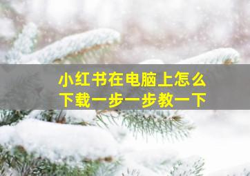 小红书在电脑上怎么下载一步一步教一下