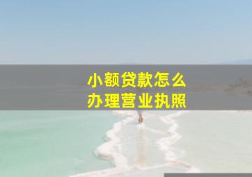 小额贷款怎么办理营业执照