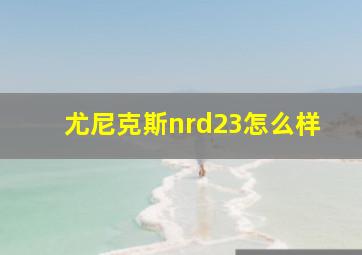 尤尼克斯nrd23怎么样