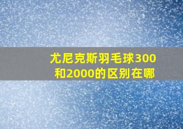 尤尼克斯羽毛球300和2000的区别在哪