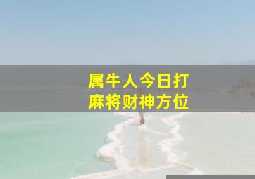 属牛人今日打麻将财神方位