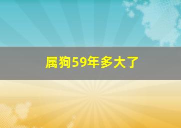 属狗59年多大了