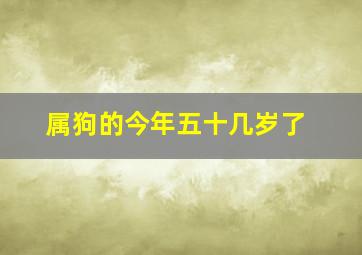 属狗的今年五十几岁了