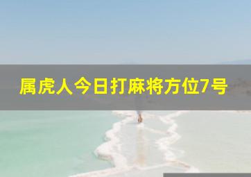 属虎人今日打麻将方位7号