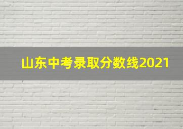 山东中考录取分数线2021