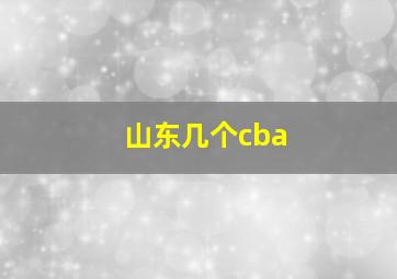 山东几个cba