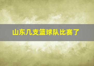 山东几支篮球队比赛了