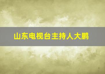 山东电视台主持人大鹏