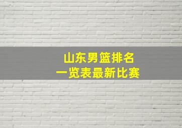 山东男篮排名一览表最新比赛