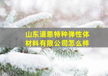 山东道恩特种弹性体材料有限公司怎么样