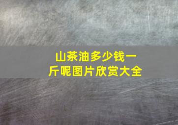 山茶油多少钱一斤呢图片欣赏大全