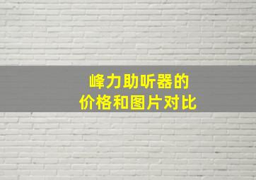 峰力助听器的价格和图片对比