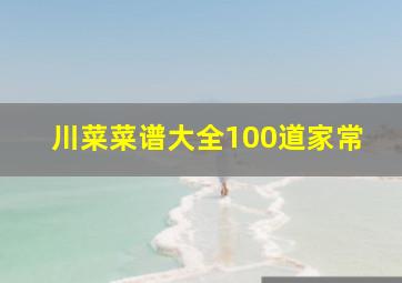 川菜菜谱大全100道家常