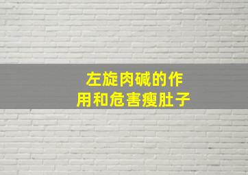 左旋肉碱的作用和危害瘦肚子