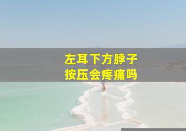 左耳下方脖子按压会疼痛吗