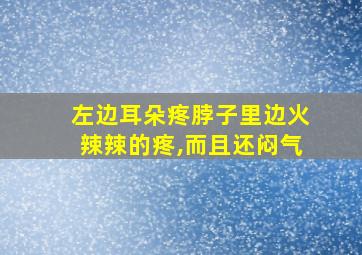 左边耳朵疼脖子里边火辣辣的疼,而且还闷气