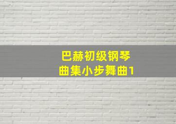 巴赫初级钢琴曲集小步舞曲1