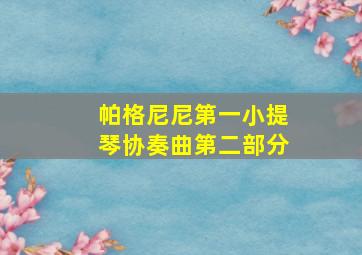 帕格尼尼第一小提琴协奏曲第二部分