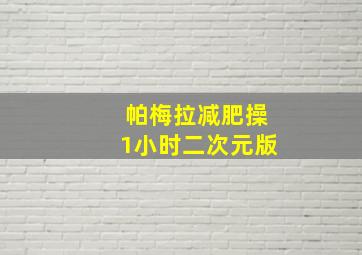 帕梅拉减肥操1小时二次元版