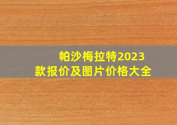 帕沙梅拉特2023款报价及图片价格大全