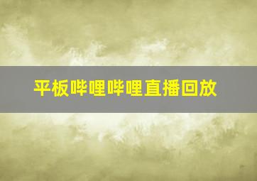 平板哔哩哔哩直播回放