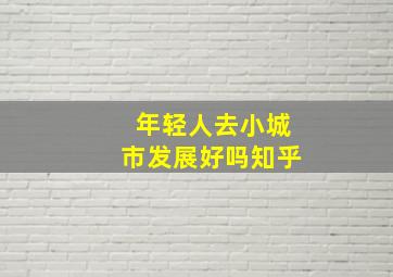 年轻人去小城市发展好吗知乎