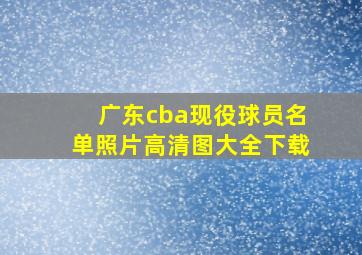 广东cba现役球员名单照片高清图大全下载