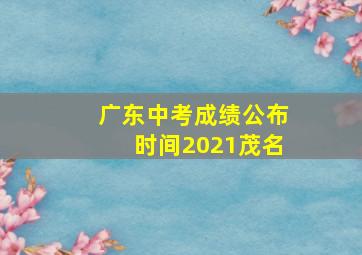 广东中考成绩公布时间2021茂名