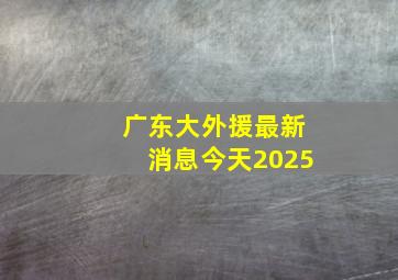 广东大外援最新消息今天2025