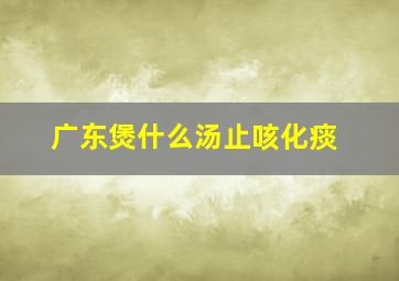 广东煲什么汤止咳化痰