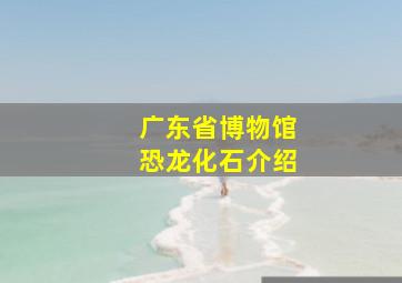 广东省博物馆恐龙化石介绍