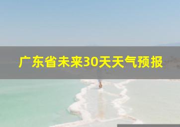 广东省未来30天天气预报