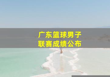 广东篮球男子联赛成绩公布