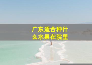 广东适合种什么水果在院里