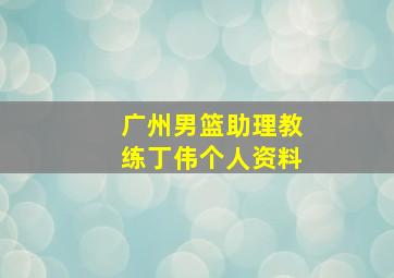 广州男篮助理教练丁伟个人资料