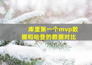 库里第一个mvp数据和哈登的数据对比