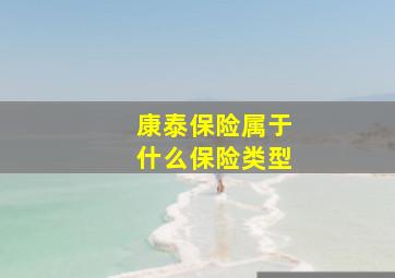 康泰保险属于什么保险类型