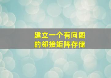 建立一个有向图的邻接矩阵存储