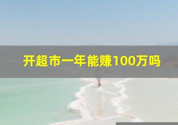 开超市一年能赚100万吗