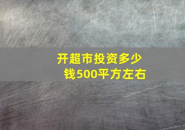 开超市投资多少钱500平方左右