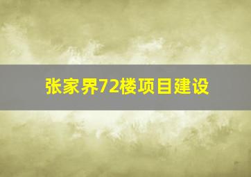 张家界72楼项目建设