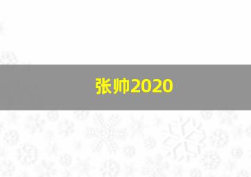 张帅2020