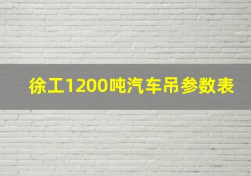 徐工1200吨汽车吊参数表