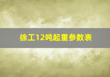 徐工12吨起重参数表